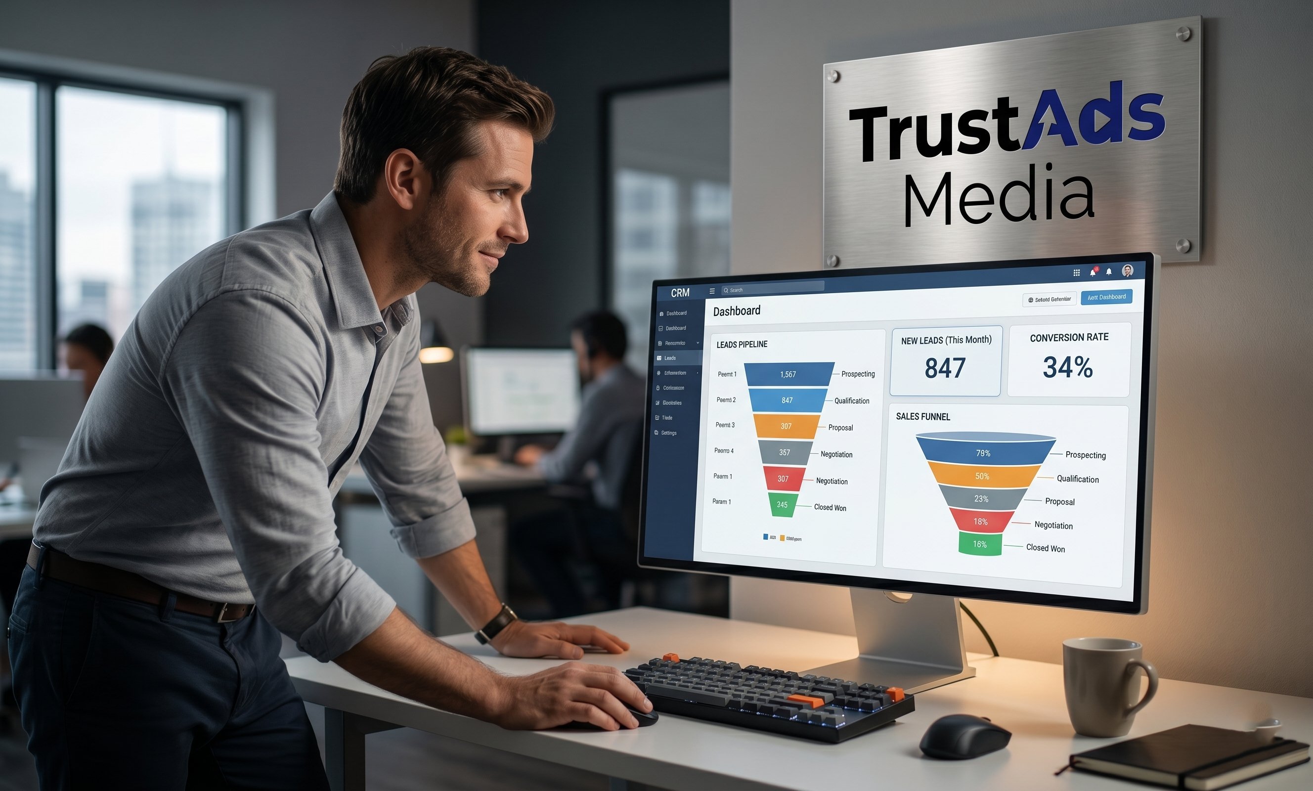 Lead generation strategy and sales pipeline visualization